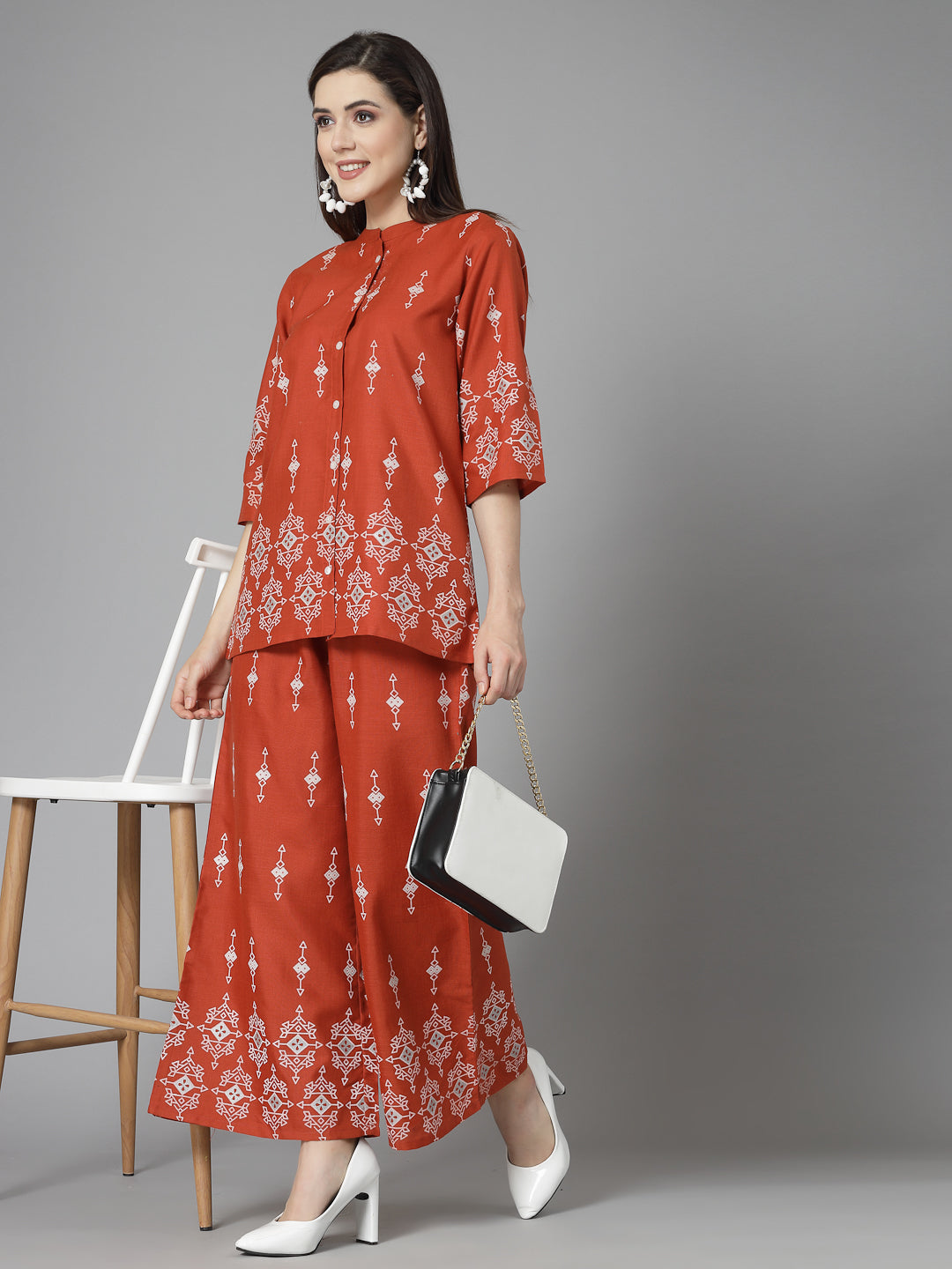 Printed Cotton Blend Co-Ord Set