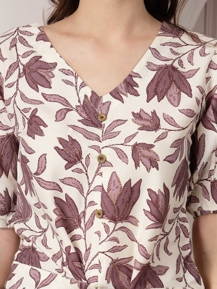 Floral Printed Rayon Co-Ord Set