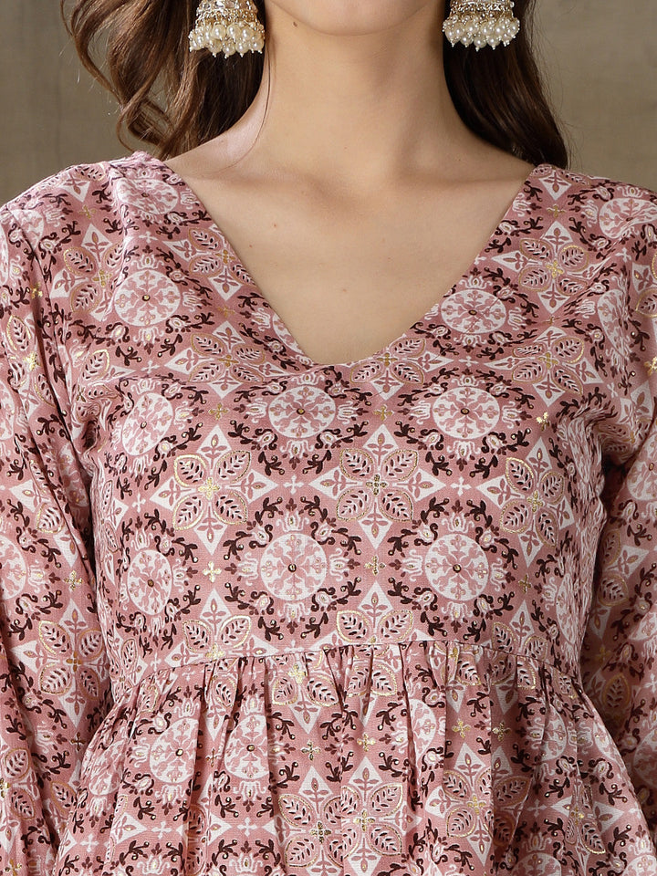 Printed Cotton Blend Co-Ord Set