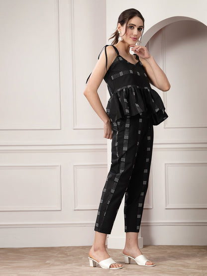 Woven Design Cotton Blend Co-Ord Set