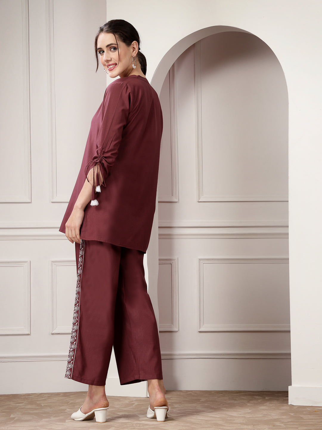 Woven Design Rayon Blend Co-Ord Set