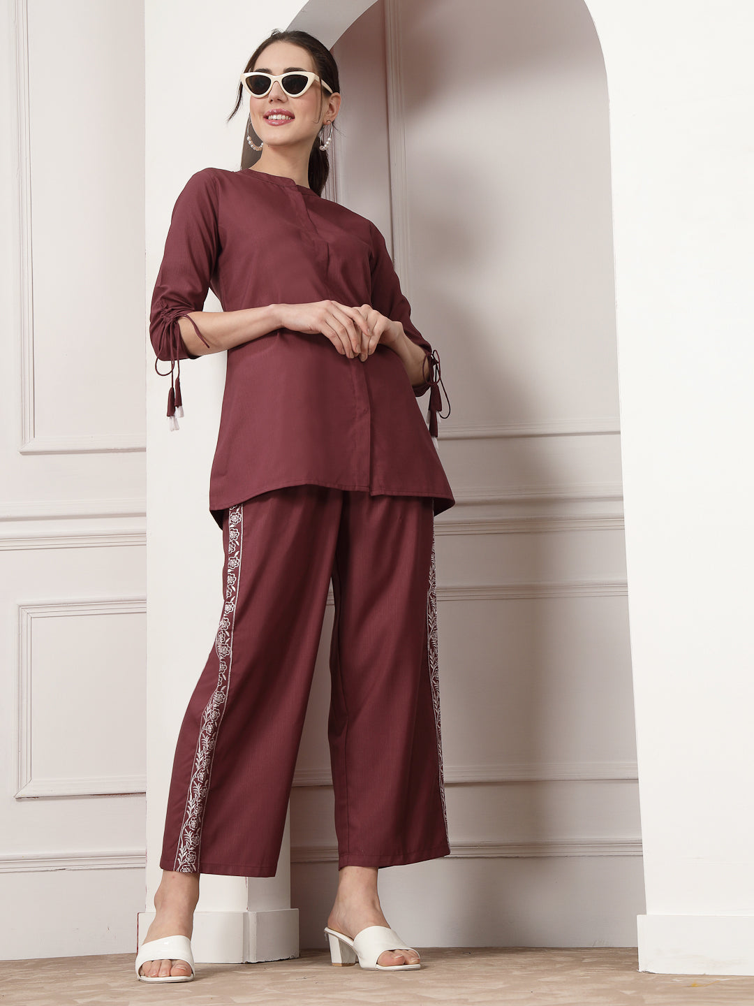 Woven Design Rayon Blend Co-Ord Set