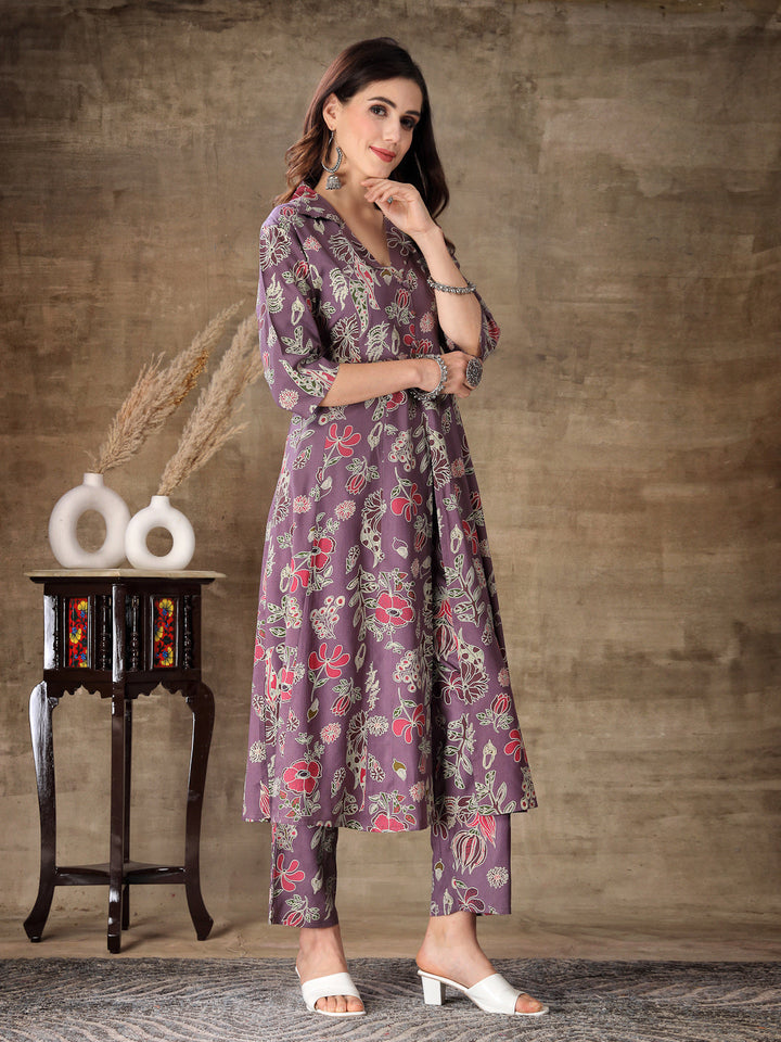 Floral Printed Rayon Co-Ord Set