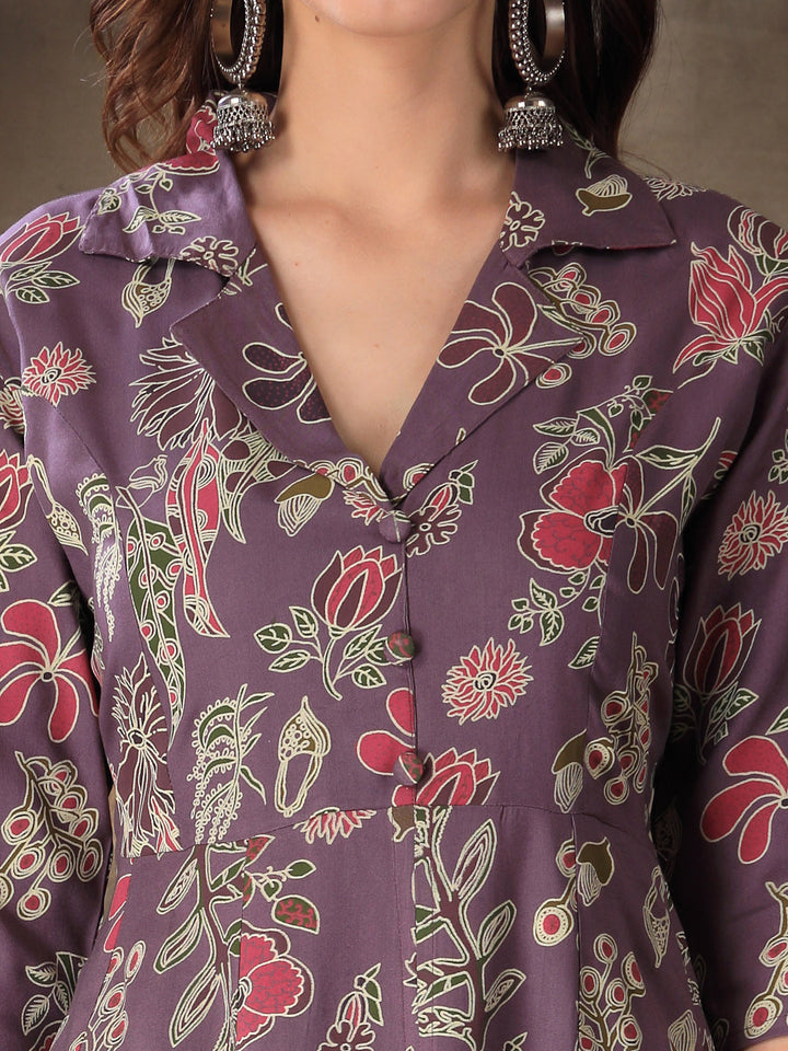 Floral Printed Rayon Co-Ord Set