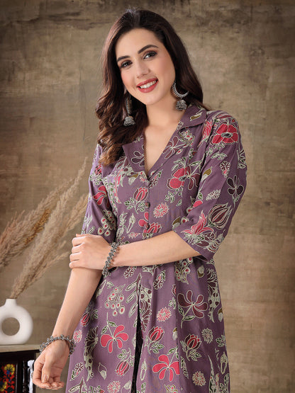 Floral Printed Rayon Co-Ord Set