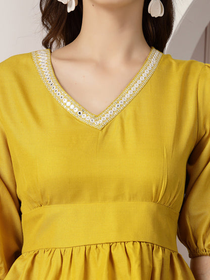 Embroidered Cotton Blend Co-Ord set