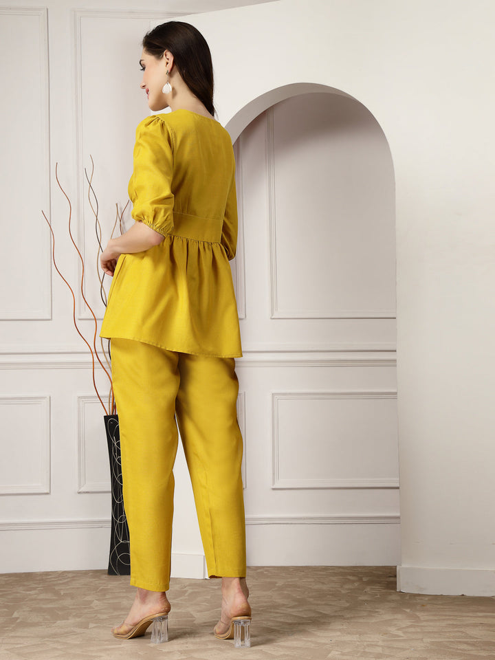 Embroidered Cotton Blend Co-Ord set
