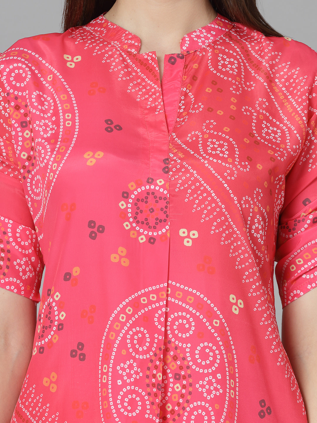 Bandhej Printed Satin Co-Ords Set