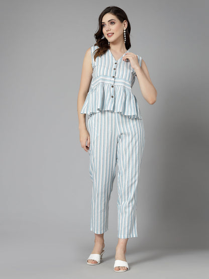 Woven Design Cotton Blend Co-Ords Set