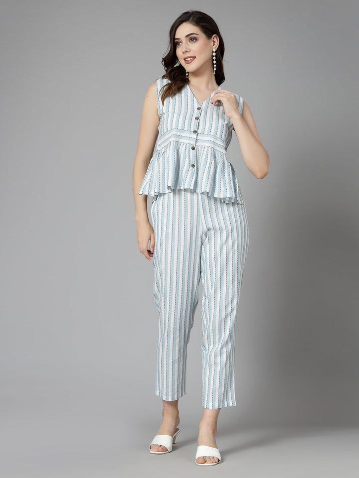 Woven Design Cotton Blend Co-Ords Set