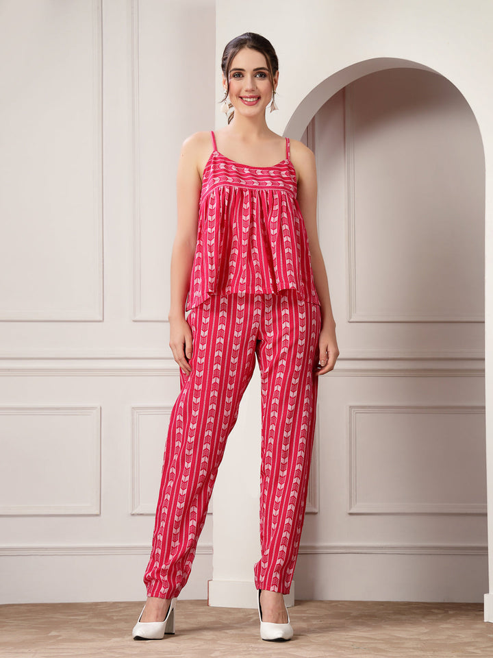 Printed Cotton Blend Co-Ords Set
