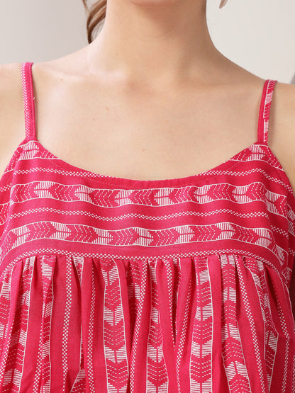 Printed Cotton Blend Co-Ords Set