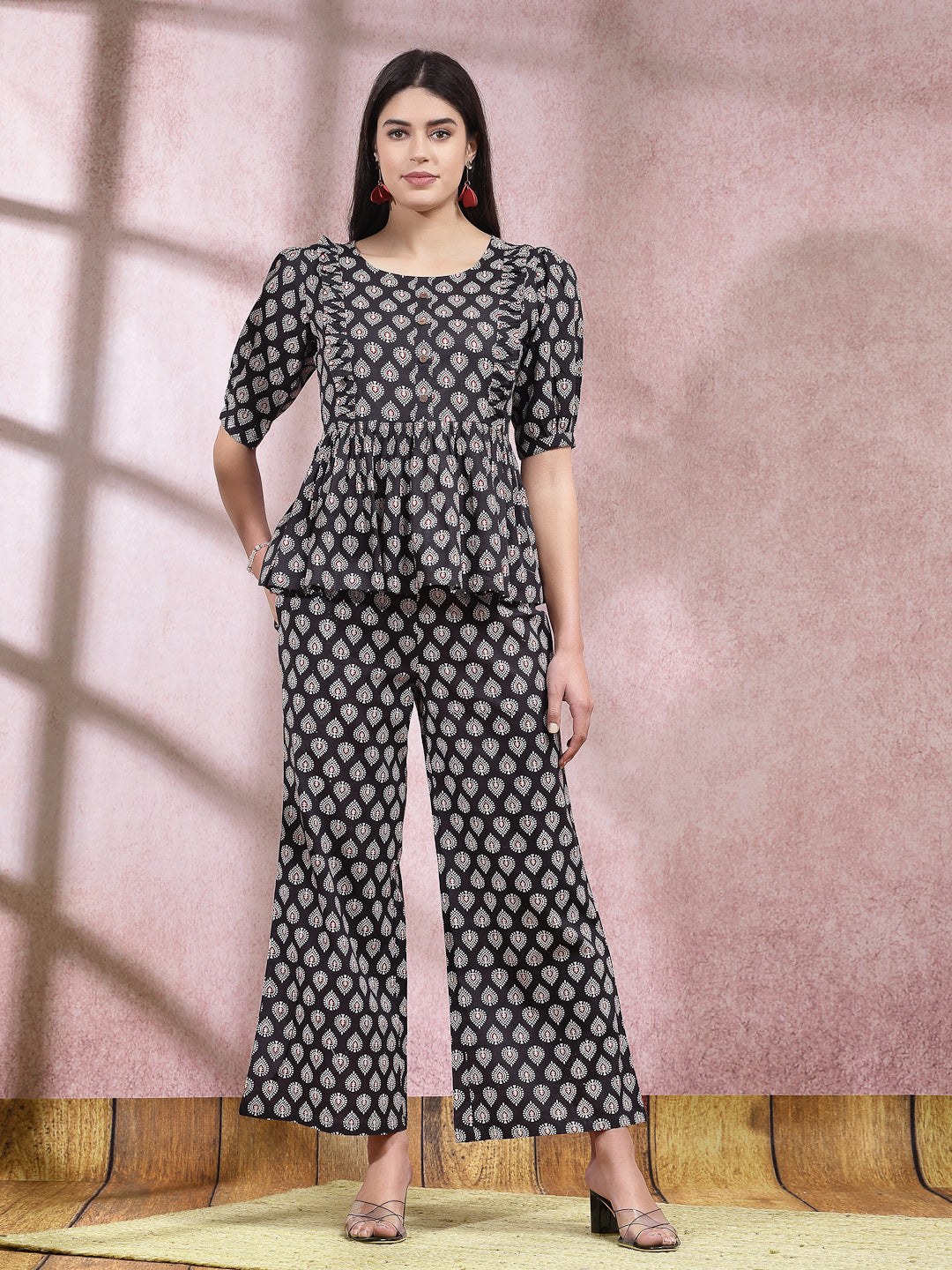 Ethnic Motif Printed Cotton Co-Ord Set