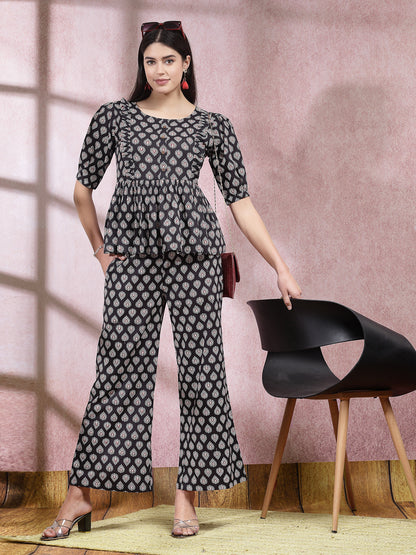 Ethnic Motif Printed Cotton Co-Ord Set