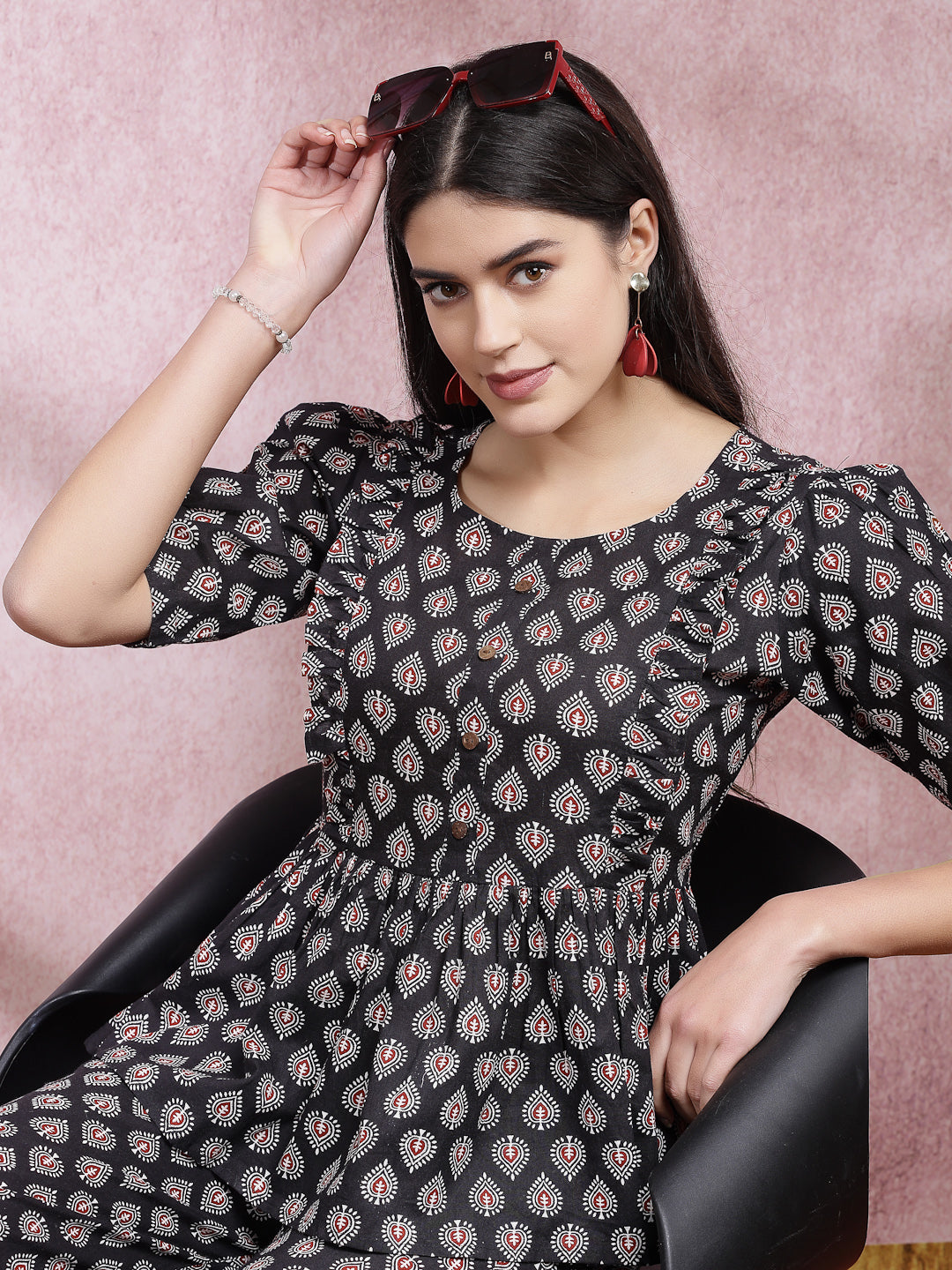 Ethnic Motif Printed Cotton Co-Ord Set