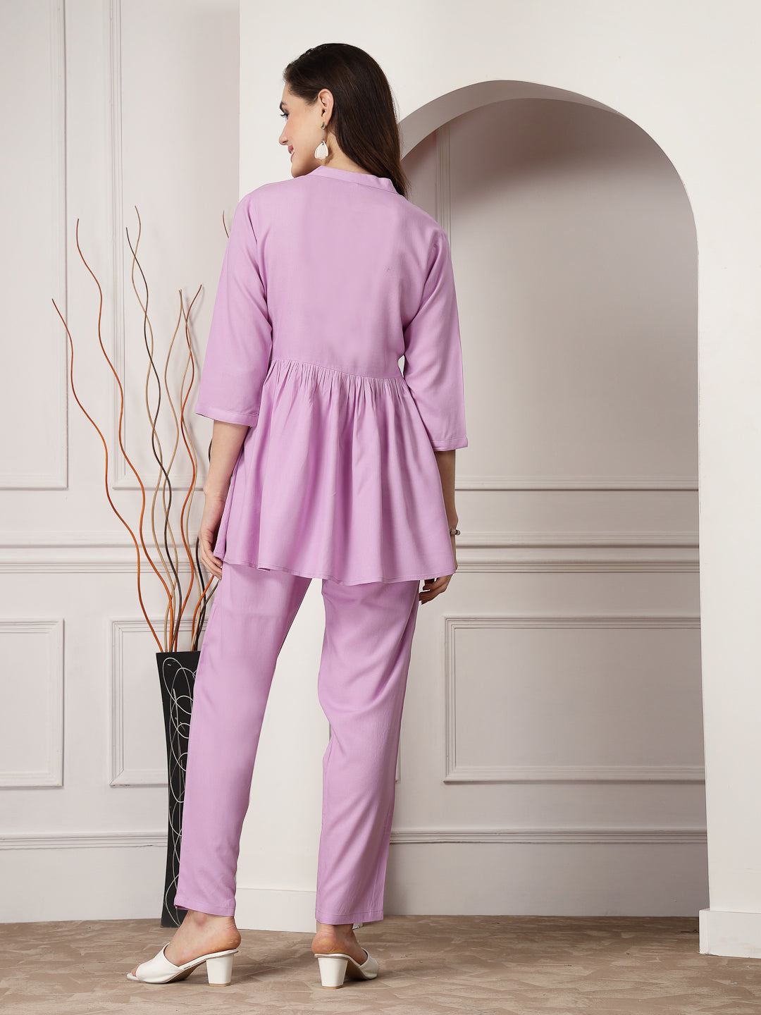 Solid Rayon Co-Ord Set