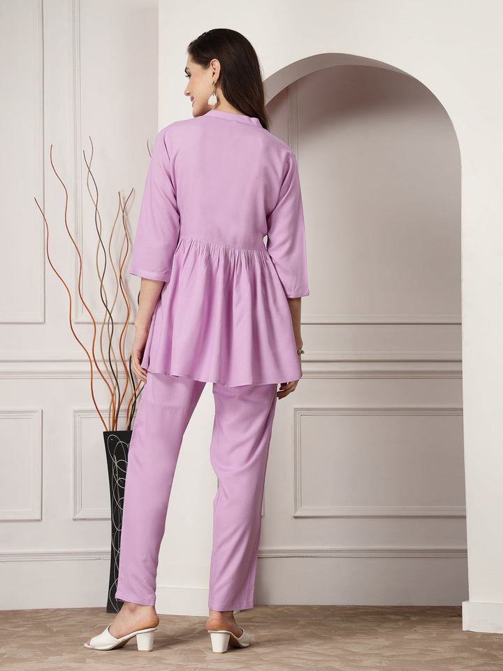 Solid Rayon Co-Ord Set