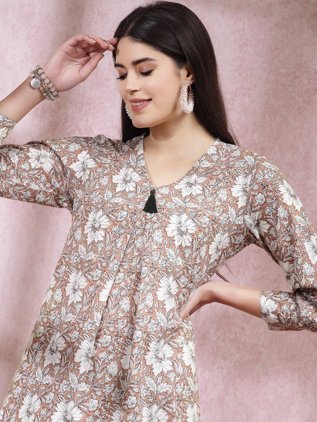 Floral Printed Cotton Co-Ord Set