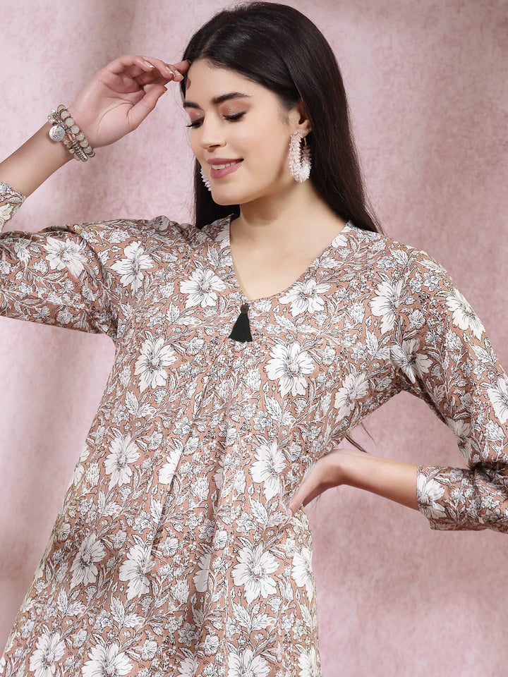 Floral Printed Cotton Co-Ord Set