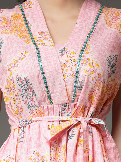 Floral Printed Cotton Co-Ord Set