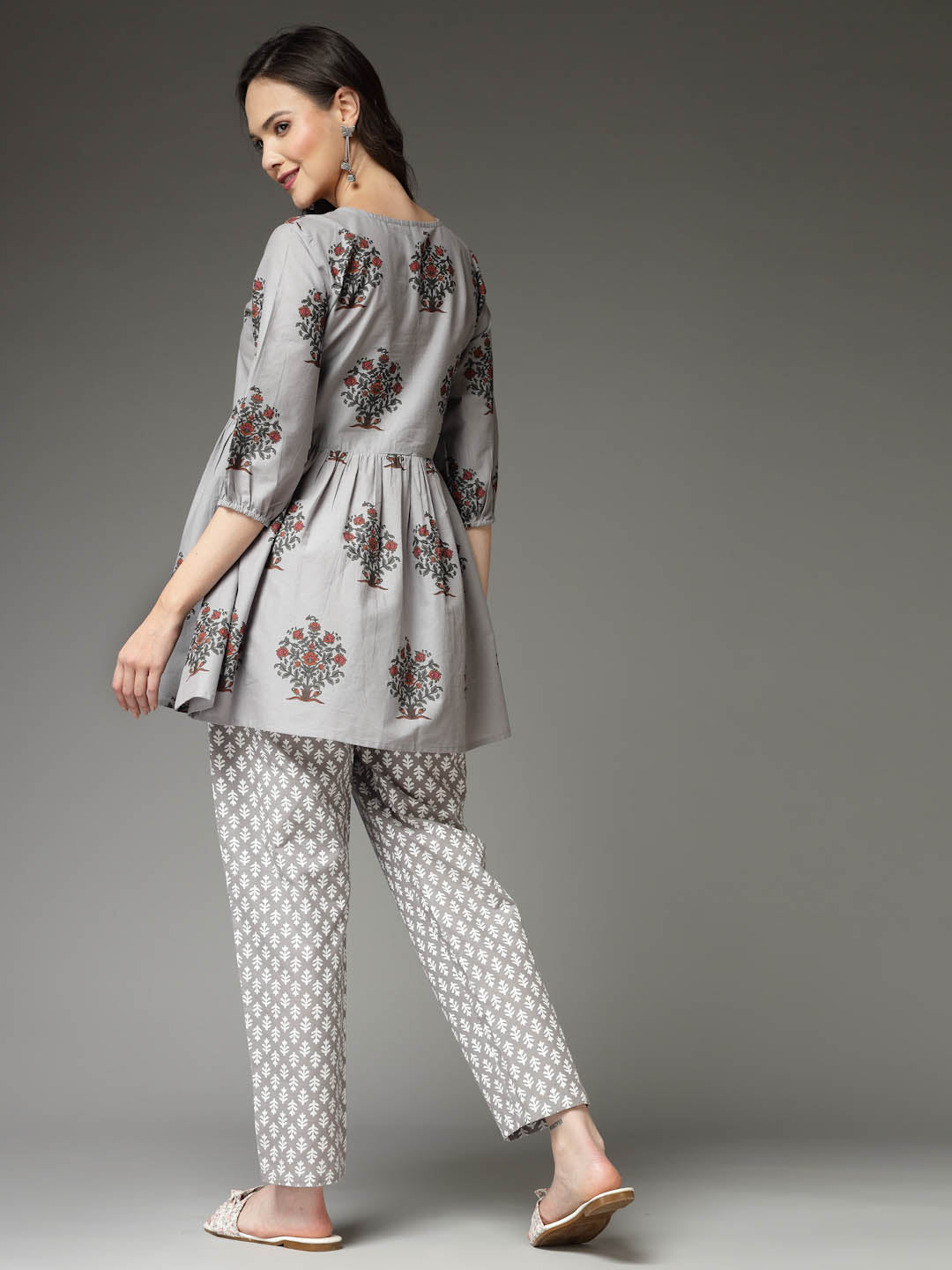 Floral Printed Cotton Co-Ord Set