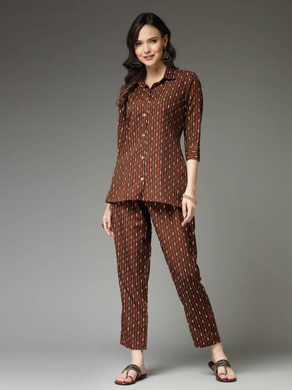 Printed Poly Crepe Co-Ord Set