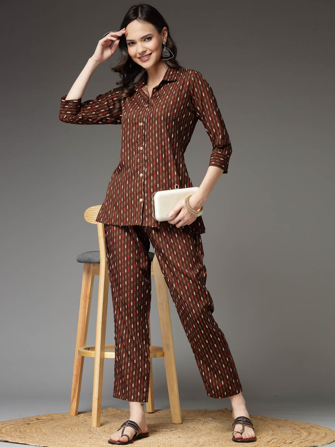 Printed Poly Crepe Co-Ord Set