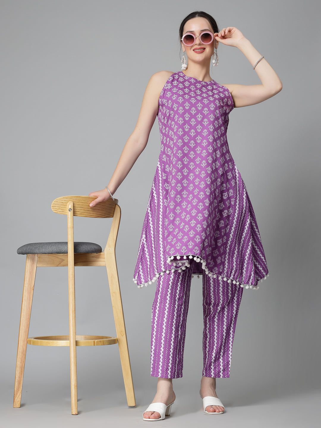 Ethnic Motif Printed Rayon Co-Ord Set