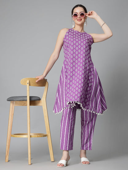 Ethnic Motif Printed Rayon Co-Ord Set