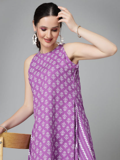 Ethnic Motif Printed Rayon Co-Ord Set