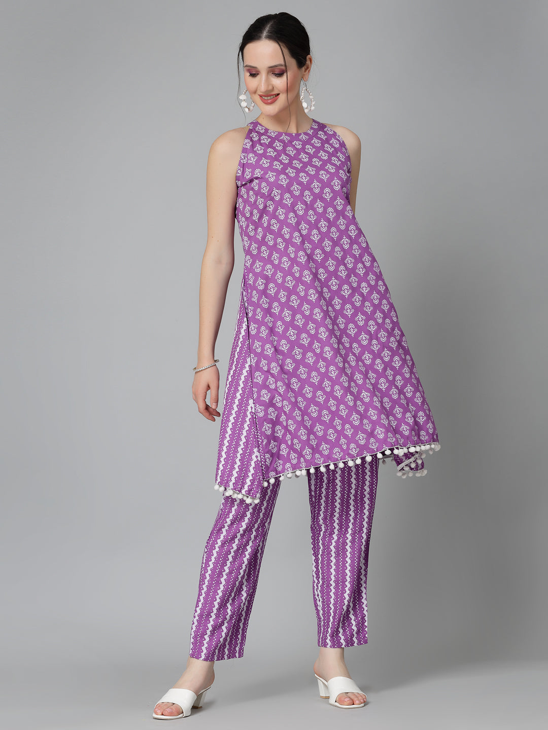 Ethnic Motif Printed Rayon Co-Ord Set