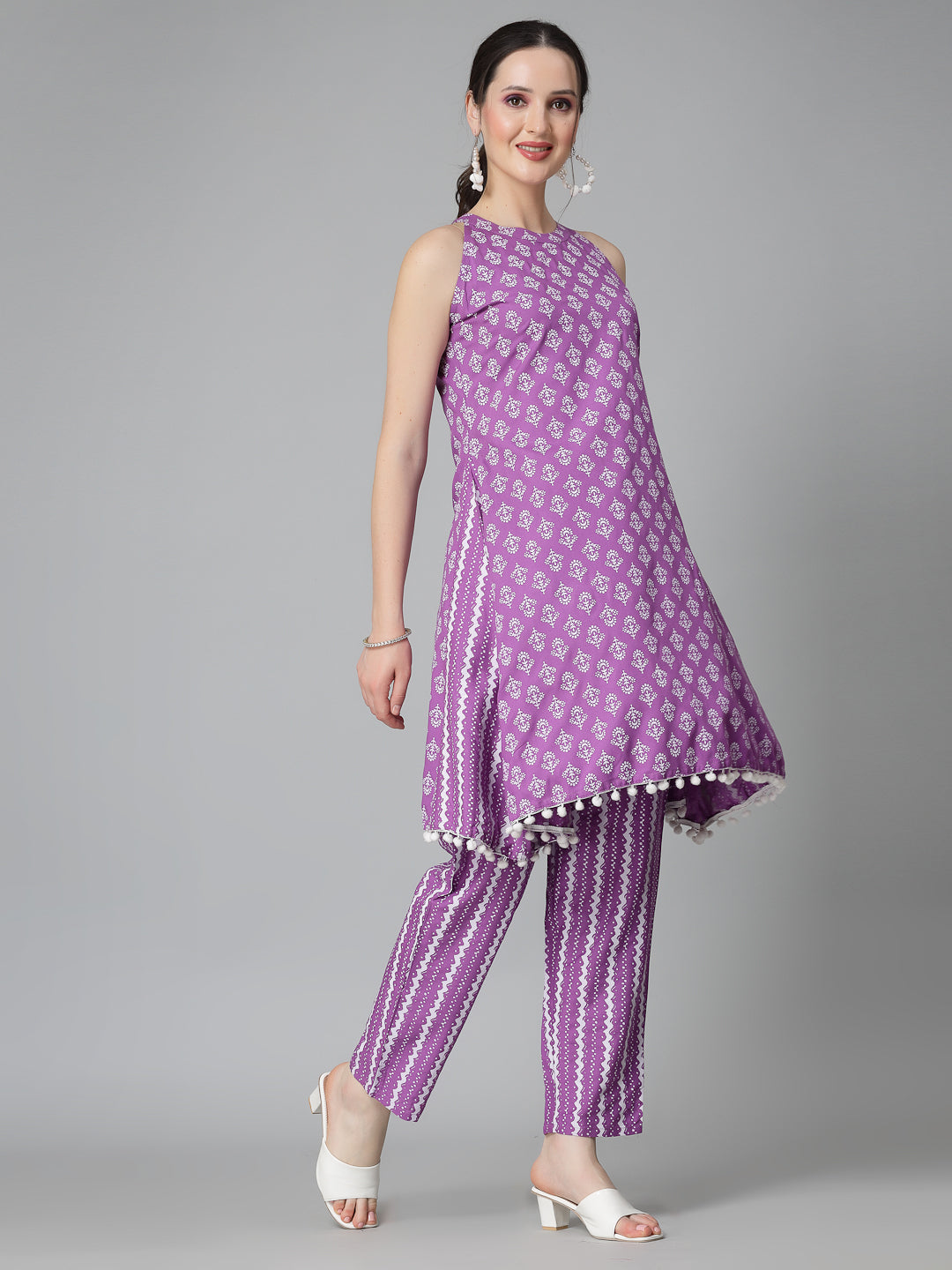 Ethnic Motif Printed Rayon Co-Ord Set