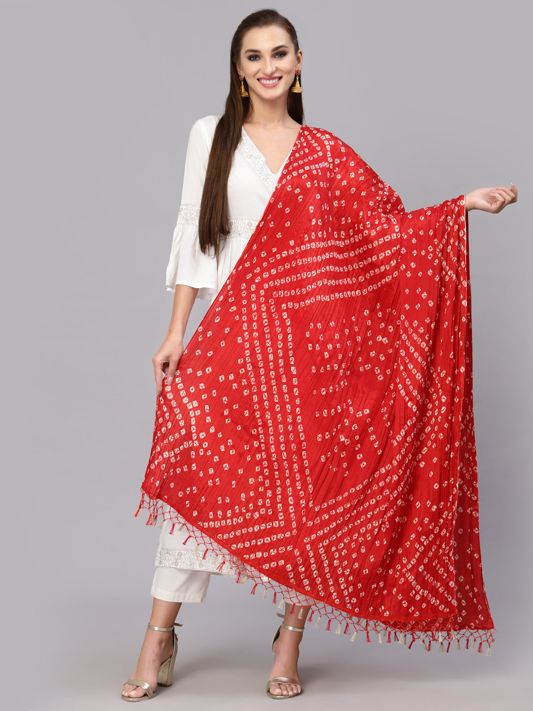 Bandhani Print Silk Blend Dupatta