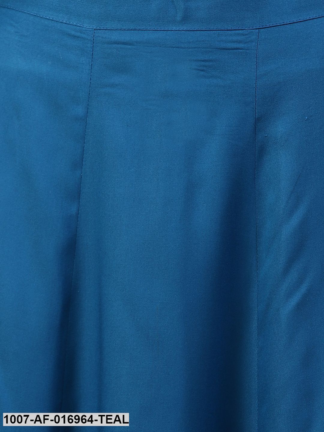 Embroidered Rayon Straight Kurta Skirt Dupatta Set (Teal Blue)