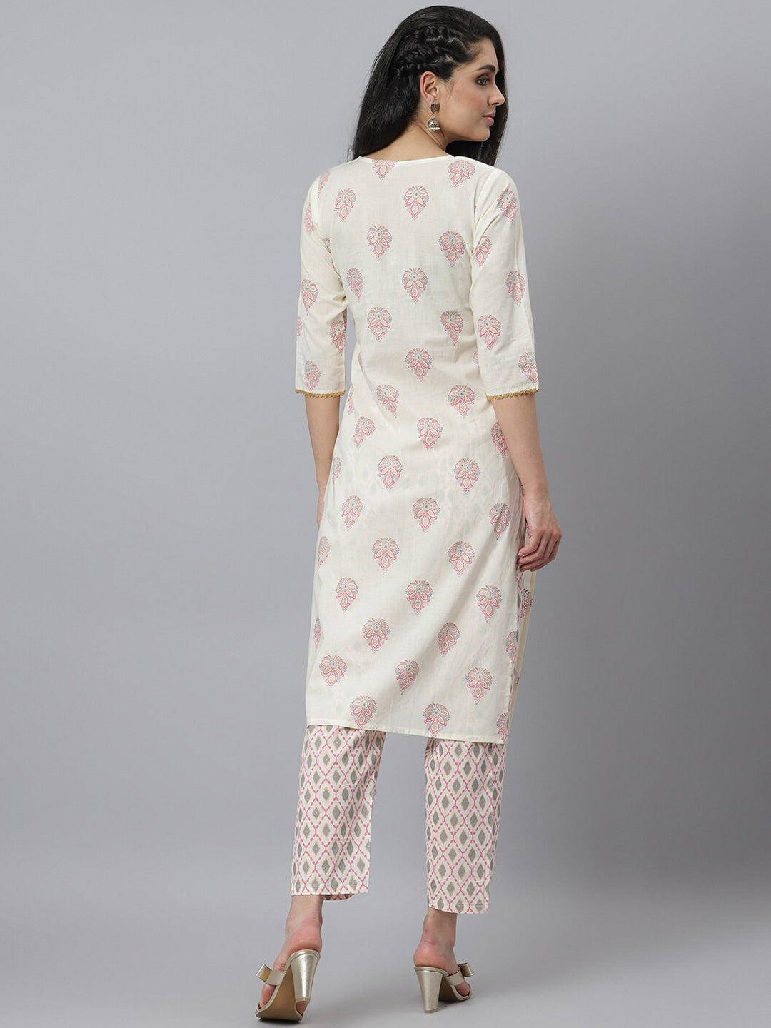 Printed Cotton Straight Kurta Pant Set