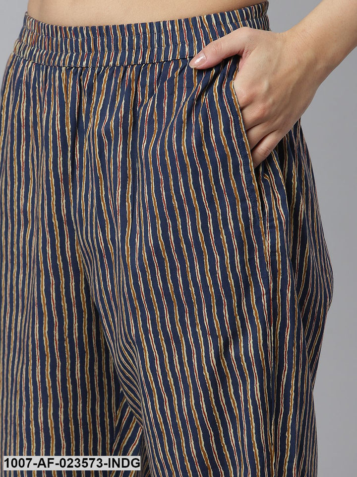 Printed Cotton Straight Kurta Pant Set