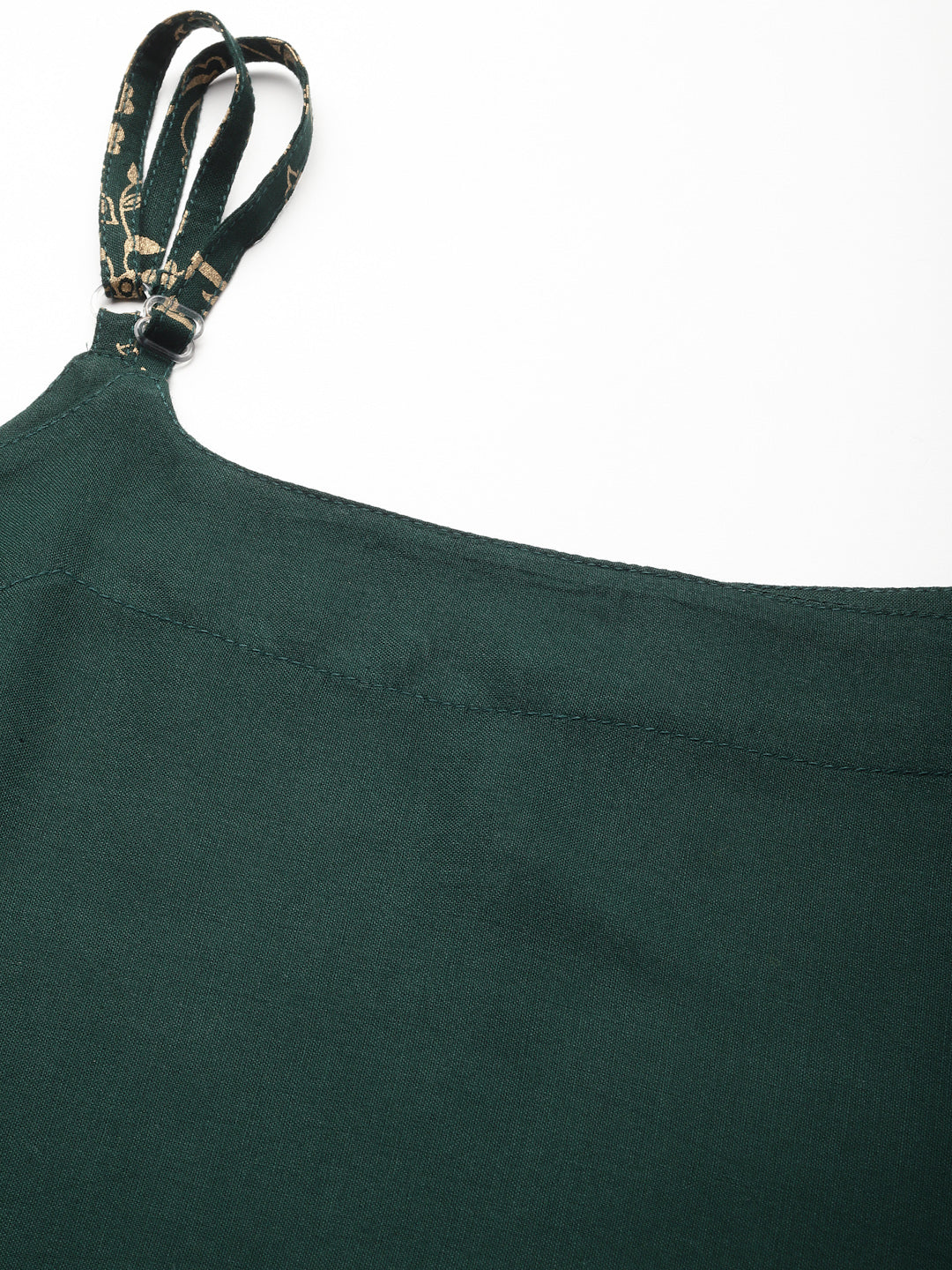 Gold Printed Rayon Straight Kurta Pant Set