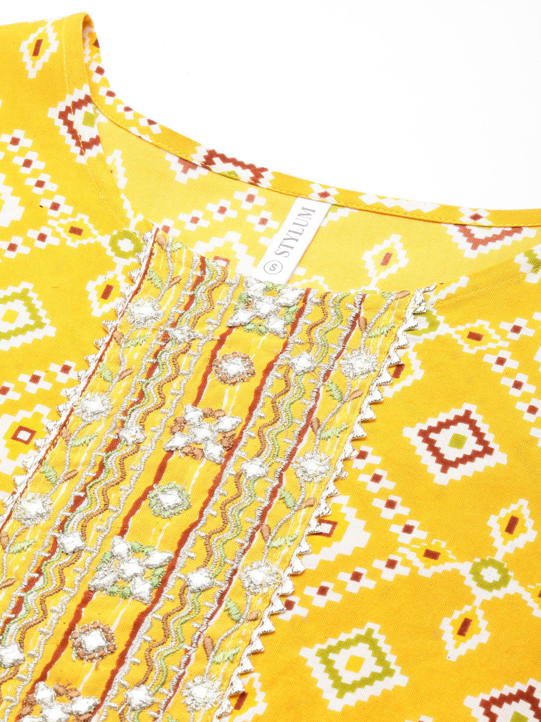 Printed &amp; Embroidered Rayon Kurta Sharara Dupatta Set