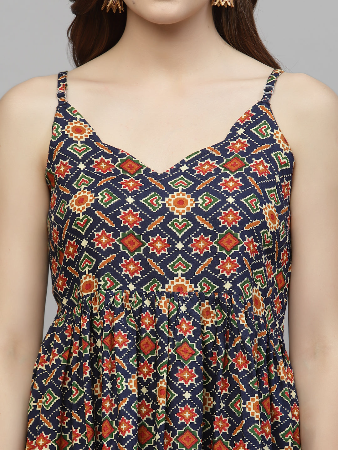Printed Rayon Kurta Sharara Dupatta Set