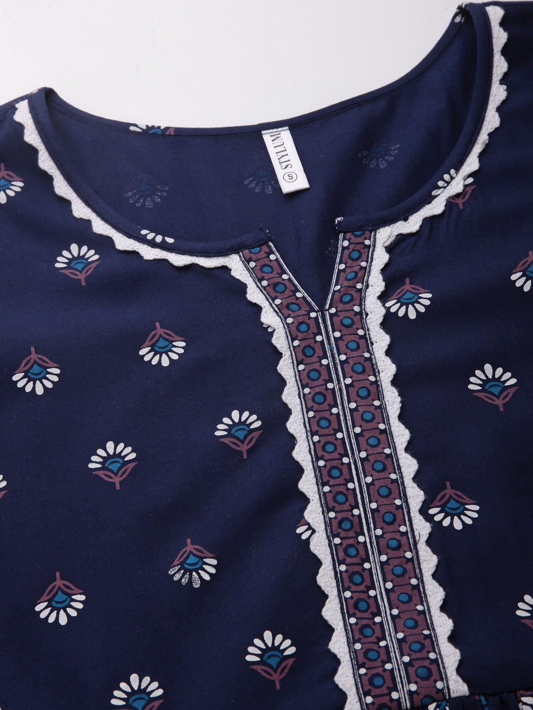 Printed Rayon Short Kurta with Sharara &amp; Dupatta