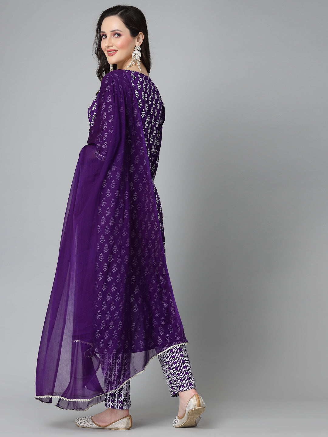Floral Printed Rayon Straight Kurta Pant Dupatta Set