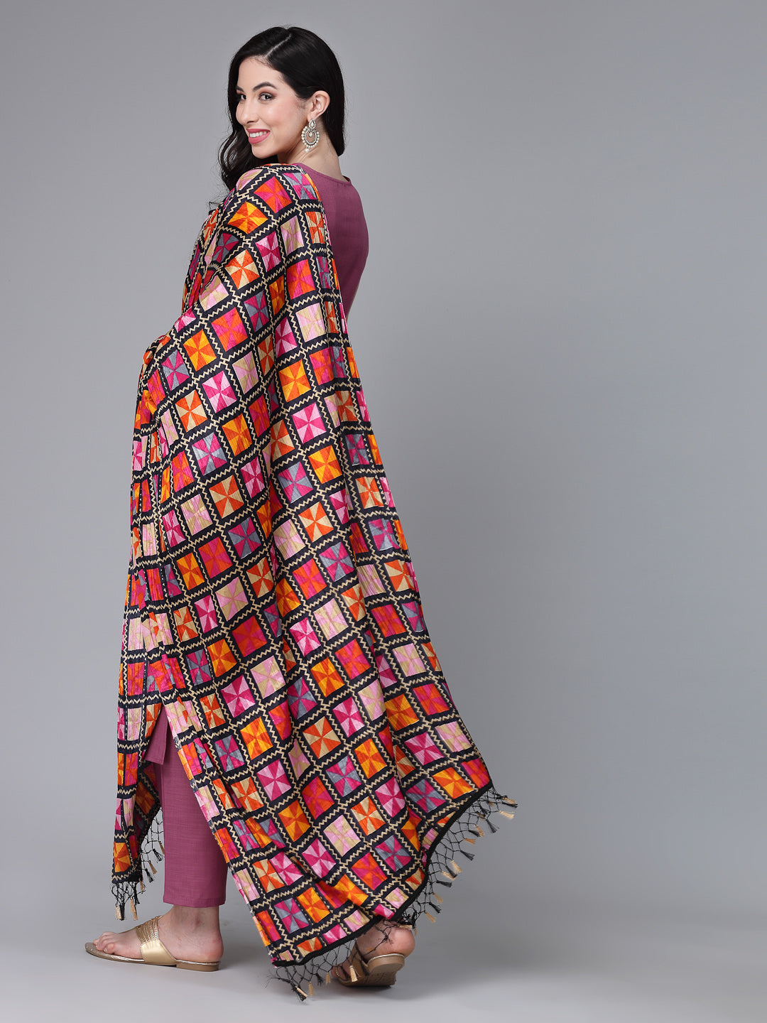Solid Cotton Blend Straight Kurta Pant Dupatta Set
