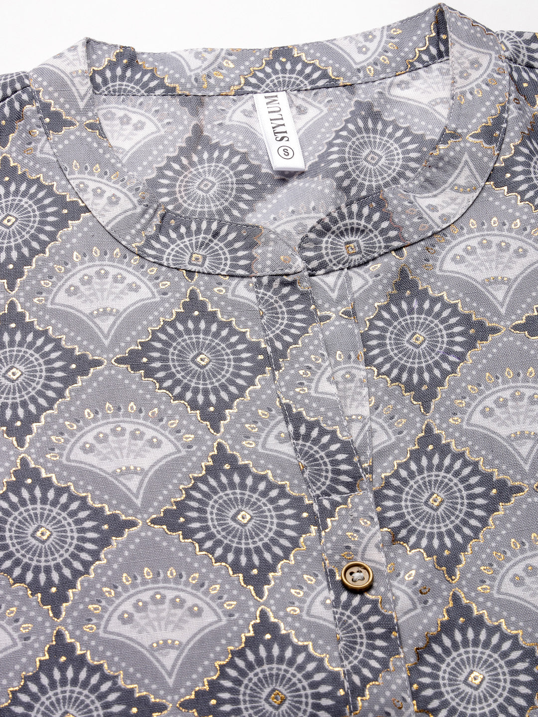 Printed Cotton Blend Kurta Pant Set