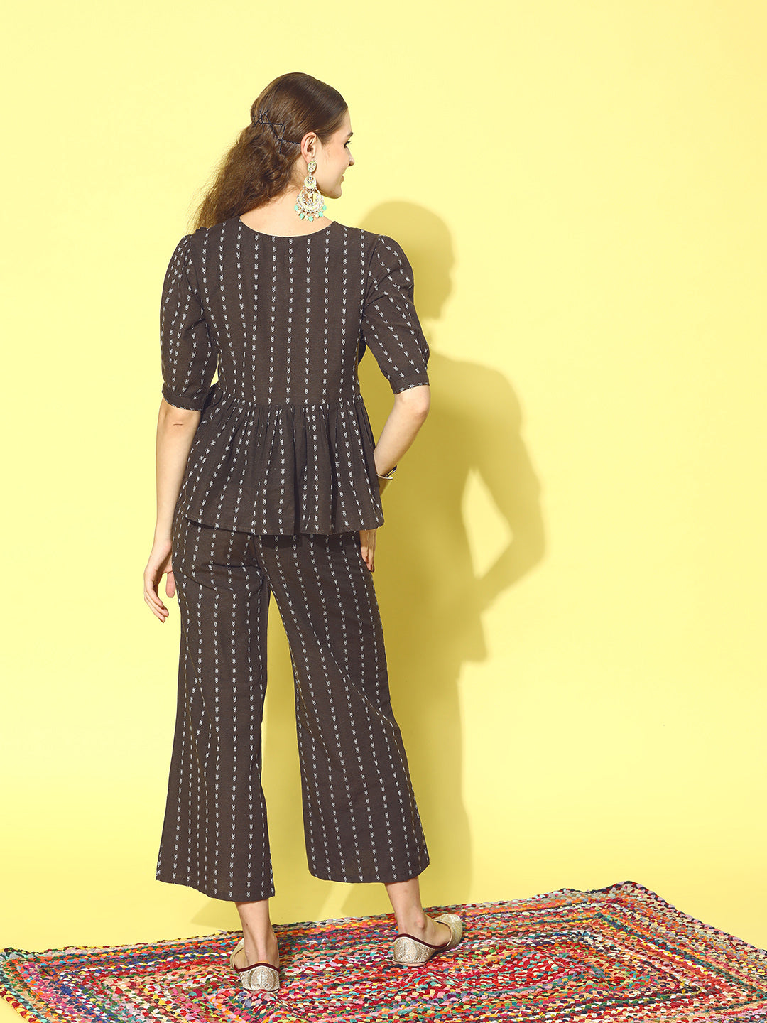Self Design Cotton Blend Co-Ords Set