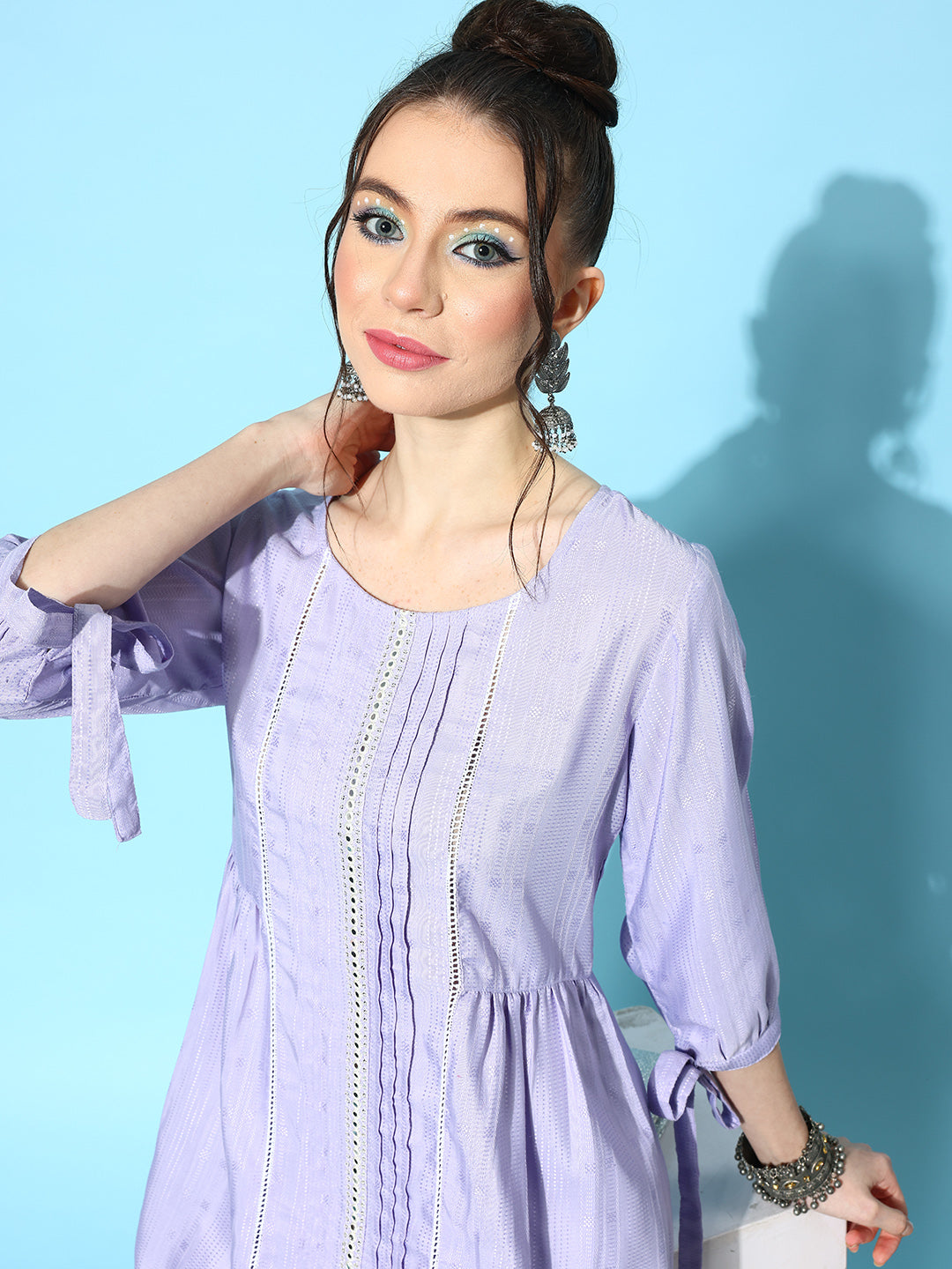 Self Design Rayon Blend Co-Ords Set