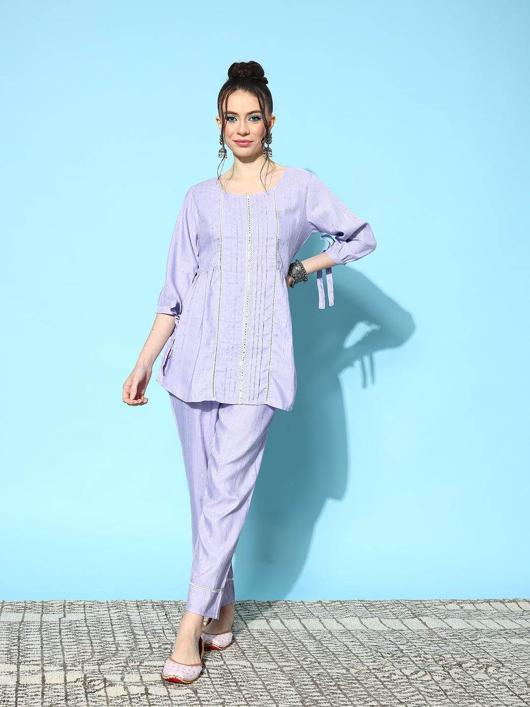 Self Design Rayon Blend Co-Ords Set