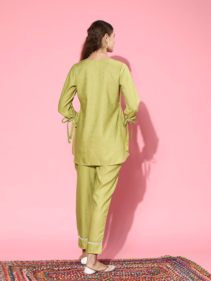 Self Design Rayon Blend Co-Ords Set
