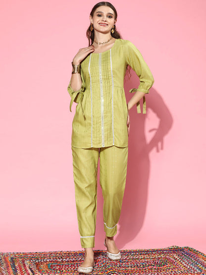 Self Design Rayon Blend Co-Ords Set
