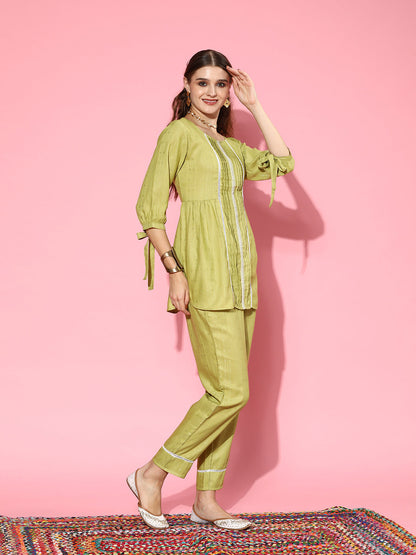 Self Design Rayon Blend Co-Ords Set