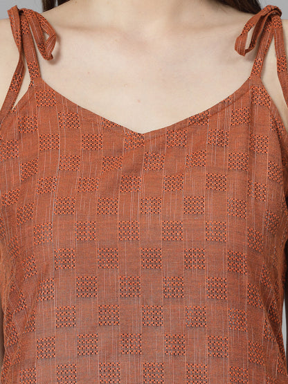 Woven Designed Cotton Blend Straight Kurta Pant Set